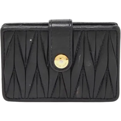 Pre-owned Leather wallets , female, Sizes: ONE SIZE - Miu Miu Pre-owned - Modalova