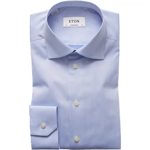 Light Signature Twill Shirt , male, Sizes: S, 2XL, 3XL - Eton - Modalova
