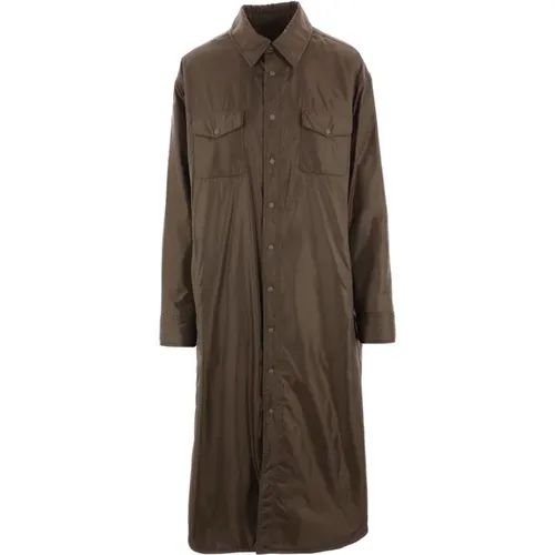 Military Style Long Nylon Coat , female, Sizes: M, S, XS - Aspesi - Modalova