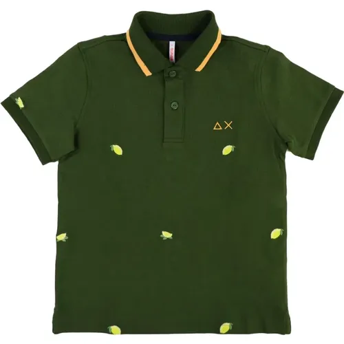 Grünes Zitronen Polo Shirt,Zitronengrünes Polo-Shirt - Sun68 - Modalova