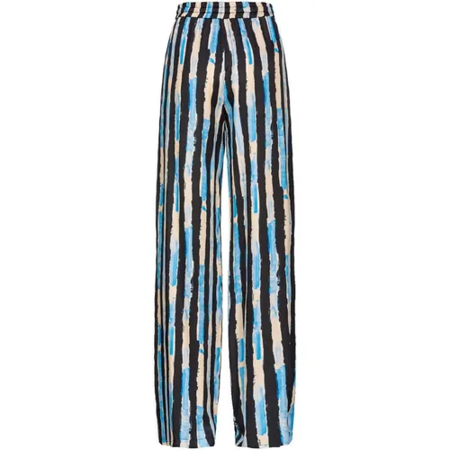 Brush Stroke Wide Leg Trousers , female, Sizes: M - pinko - Modalova