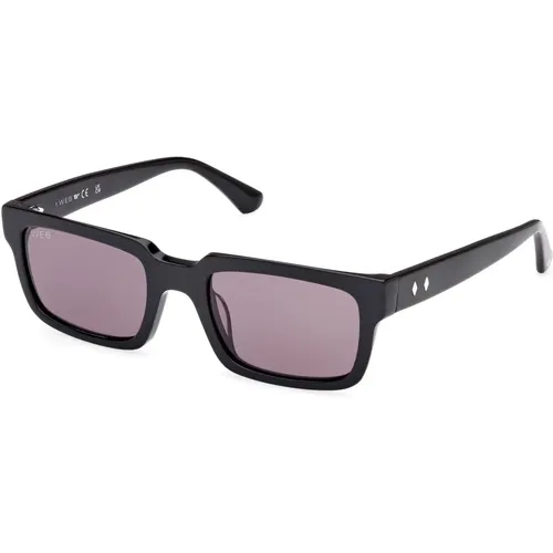 Men's Sunglasses Square Glossy , male, Sizes: 53 MM - WEB Eyewear - Modalova