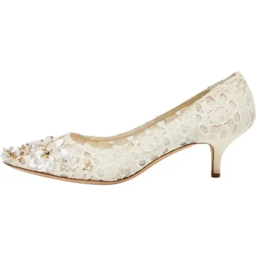 Pre-owned Lace heels , female, Sizes: 7 1/2 UK - Dolce & Gabbana Pre-owned - Modalova