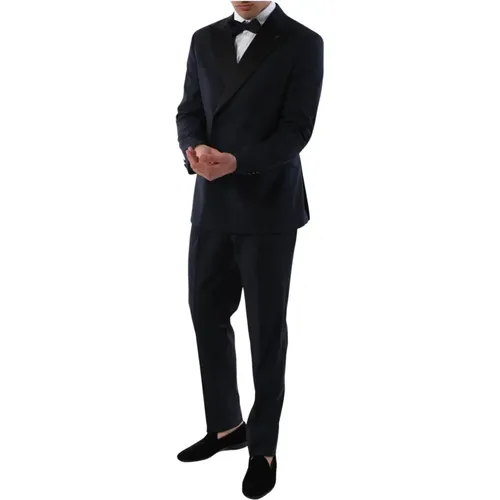 Double-breasted Smoking Suit , male, Sizes: XL - Paoloni - Modalova