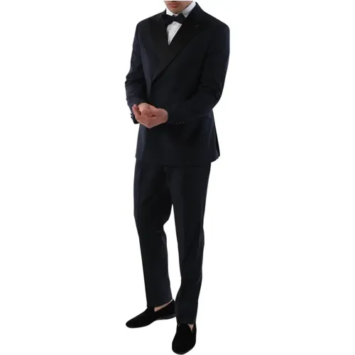 Double-breasted Smoking Suit , male, Sizes: XL, L, 2XL, M - Paoloni - Modalova