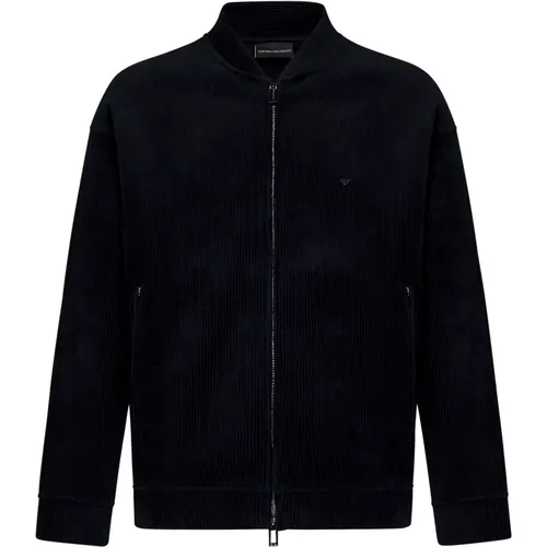 Zip-Up Sweatshirt Aw24 , male, Sizes: 2XL, 3XL - Emporio Armani - Modalova