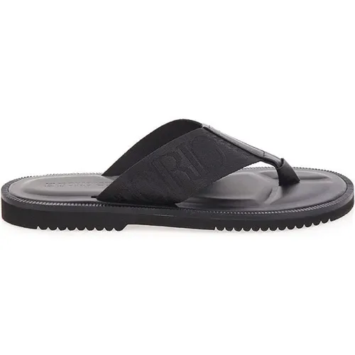 Leather Flip-Flop Sandals , male, Sizes: 7 UK, 8 UK, 9 UK, 10 UK, 11 UK - Emporio Armani - Modalova