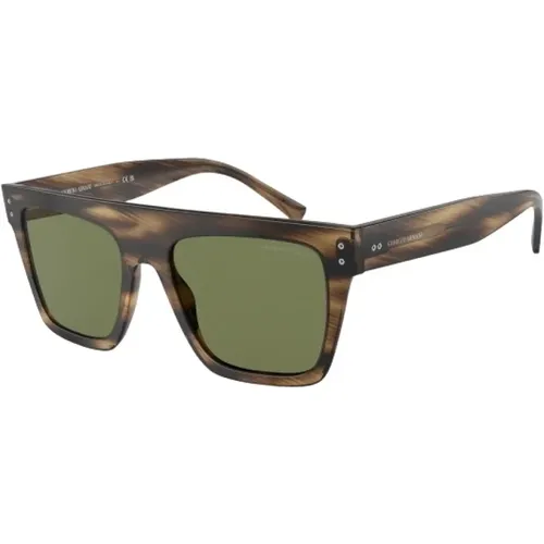 Braune Acetat-Sonnenbrille Ar8177-54092A - Giorgio Armani - Modalova