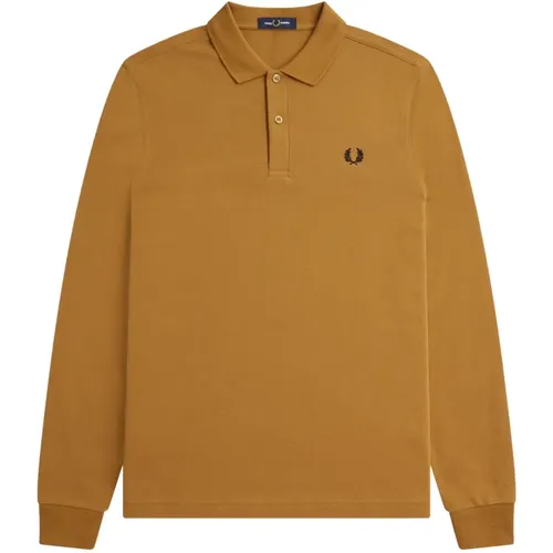 Dunkel Karamell/Schwarzes Poloshirt - Fred Perry - Modalova