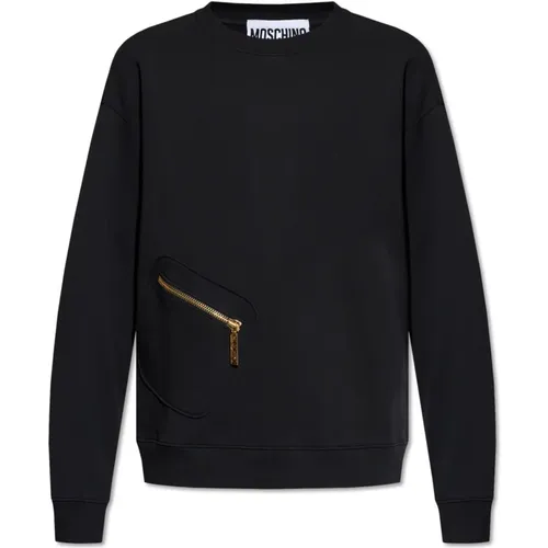 Crew Neck Sweatshirt , Herren, Größe: L - Moschino - Modalova