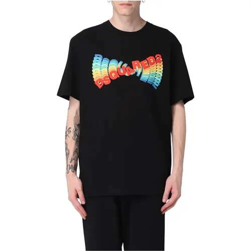 Klassisches T-Shirt , Herren, Größe: L - Dsquared2 - Modalova