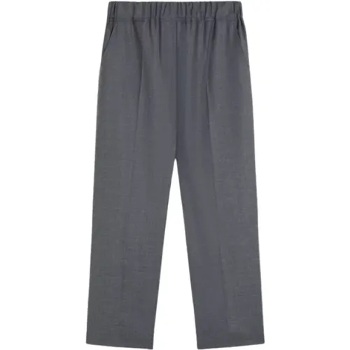 Graue Wollflanell Plissee Hose - Max Mara Weekend - Modalova