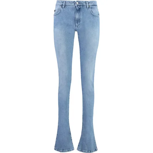 Metallknöpfe 5-Pocket Jeans , Damen, Größe: XS - Dolce & Gabbana - Modalova