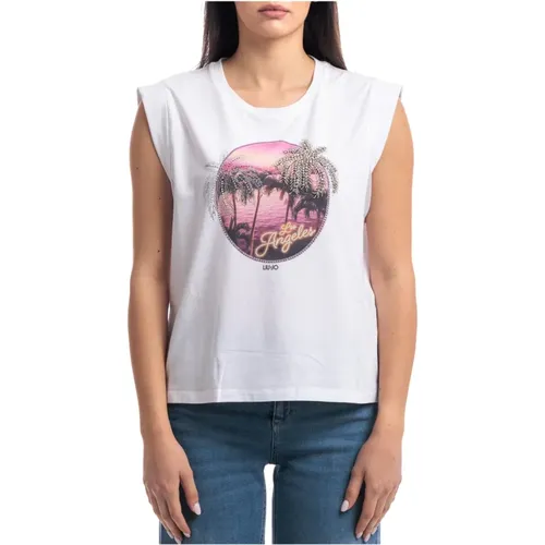 Printed T-shirt for Women , female, Sizes: L, S - Liu Jo - Modalova