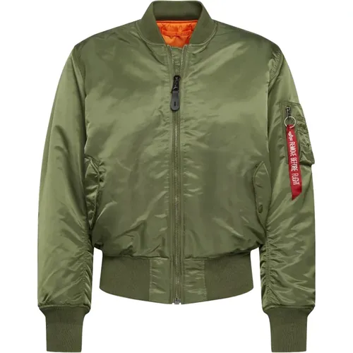 Bomber Jacket with Ribbed Details , male, Sizes: XS, S, L, M - alpha industries - Modalova