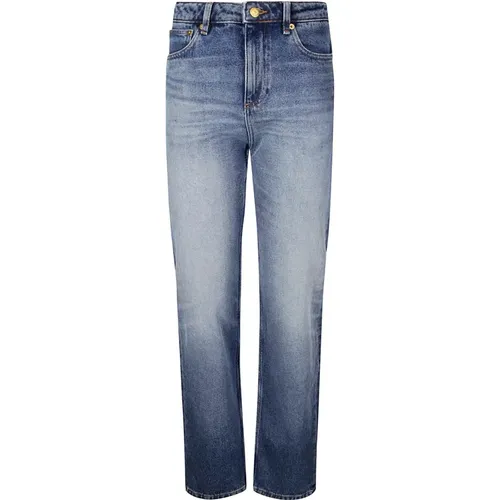 High-Waisted Straight-Leg Faded Jeans , female, Sizes: W29, W28, W26, W25, W27 - A.p.c. - Modalova