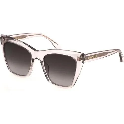 Transparent Sunglasses with Brown Lenses , female, Sizes: 53 MM - Twinset - Modalova