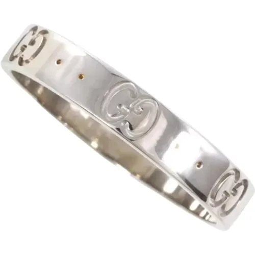 Pre-owned Silver rings , female, Sizes: ONE SIZE - Gucci Vintage - Modalova