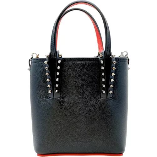 Leather Mini Cabata Bag , female, Sizes: ONE SIZE - Christian Louboutin - Modalova