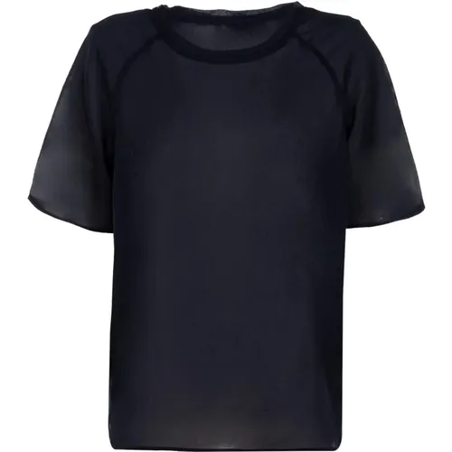 Damen T-Shirt - Gewebte Tops , Damen, Größe: S - Tommy Hilfiger - Modalova