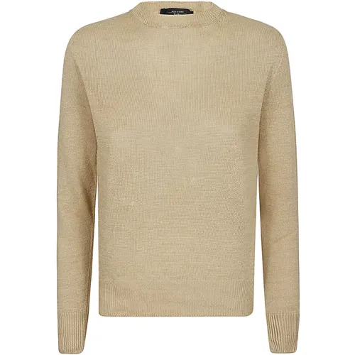 Linen Basic Sweater , male, Sizes: M, L, XS, S - Max Mara Weekend - Modalova
