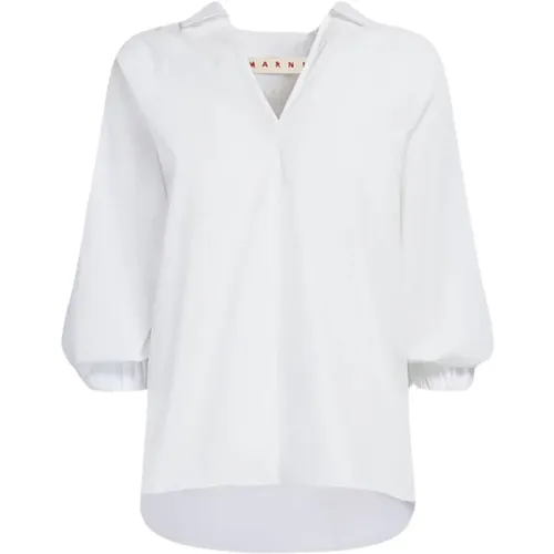 Elegant Cotton Blouse for Women , female, Sizes: S, M - Marni - Modalova