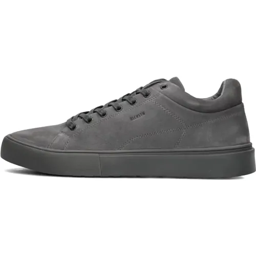 Graue Nubuk Low Top Sneakers , Herren, Größe: 45 EU - Blackstone - Modalova