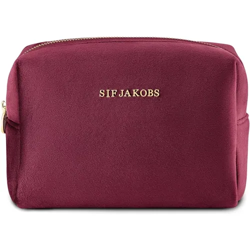 Bordeaux Samt Kosmetiktasche - Sif Jakobs Jewellery - Modalova