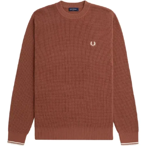 Sweater Honeycomb Texture Layering Piece , male, Sizes: M, XS, XL, S, L - Fred Perry - Modalova