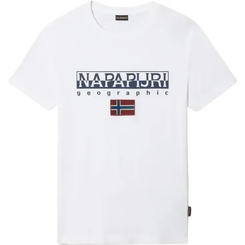 T-Shirts , male, Sizes: 2XL, XL, 3XL, L, S - Napapijri - Modalova