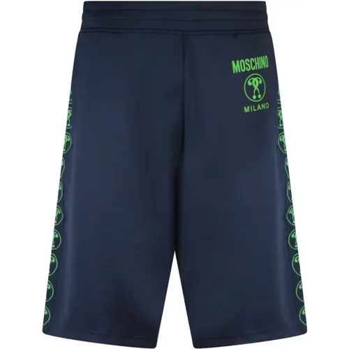 Jersey Bermuda Shorts for Men , male, Sizes: M, L - Moschino - Modalova