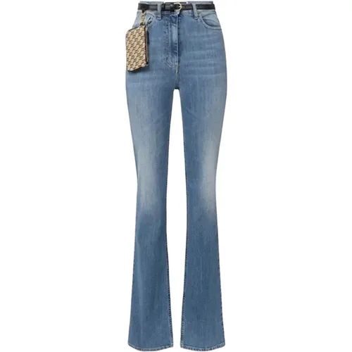 Blaue Jeans Klassisch Bequem Chic , Damen, Größe: W29 - Elisabetta Franchi - Modalova