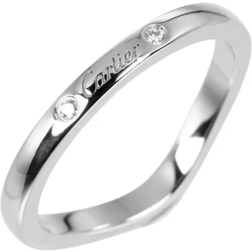 Pre-owned Platinum rings , female, Sizes: ONE SIZE - Cartier Vintage - Modalova