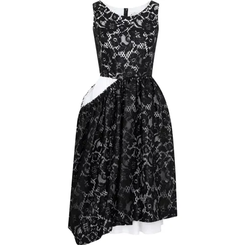 Lace Dress Asymmetrical Hem , female, Sizes: XS - Comme des Garçons - Modalova