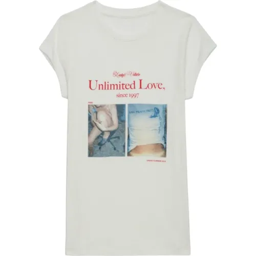 T-shirt Photoprint Bianca , female, Sizes: XS, S, M - Zadig & Voltaire - Modalova