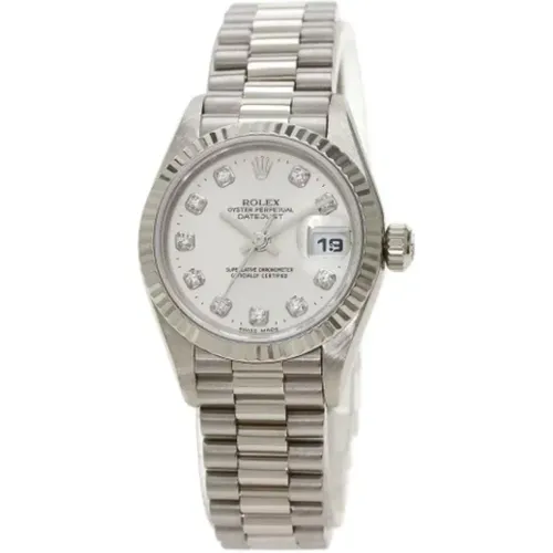 Pre-owned White Gold watches , female, Sizes: ONE SIZE - Rolex Vintage - Modalova