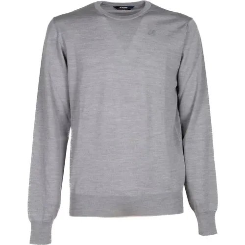 Light Grey Sebastien Merino Sweater , male, Sizes: XL, 2XL - K-way - Modalova