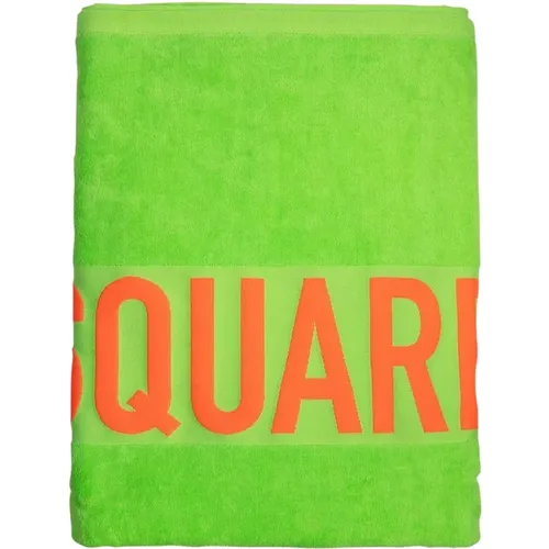 Contrast Logo Beach Towel , unisex, Sizes: ONE SIZE - Dsquared2 - Modalova
