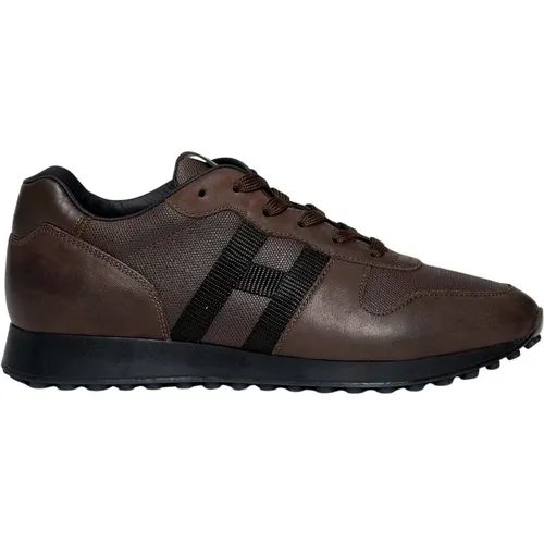 Braune Ledersneakers Ss23 , Herren, Größe: 43 1/2 EU - Hogan - Modalova