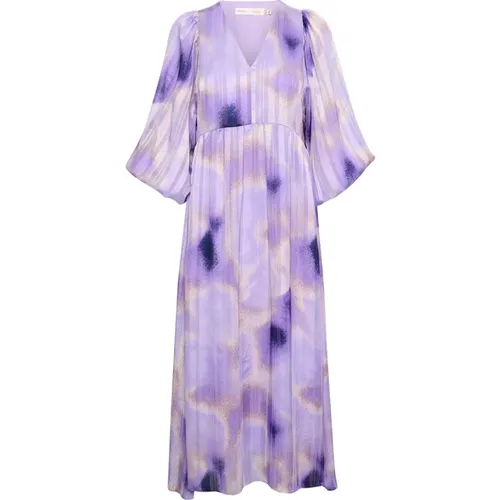 Abstract Print Dress with Flounce Sleeves , female, Sizes: M - InWear - Modalova