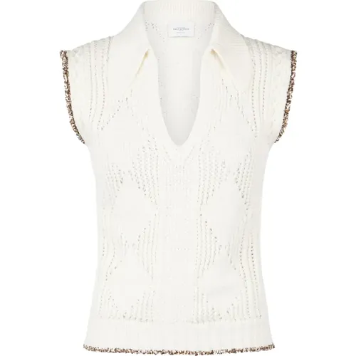 Diamond Knit Cotton Vest , female, Sizes: M, XS, S - Ballantyne - Modalova