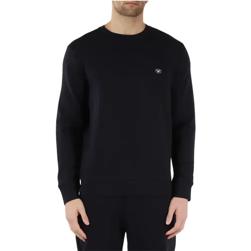 Double Jersey Cotton Sweatshirt , male, Sizes: XL, L, 2XL, M - Emporio Armani - Modalova