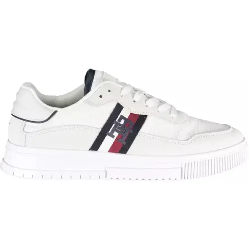 Weie Polyester Herren Sneaker , Herren, Größe: 44 EU - Tommy Hilfiger - Modalova