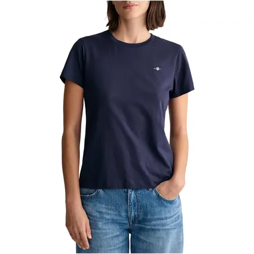 REG Shield SS T-Shirt , female, Sizes: L, XL, S, M, XS - Gant - Modalova