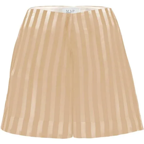 Vertical Stripe Viscose Wide Leg Shorts , female, Sizes: XS, 2XS, S, L, M - MVP wardrobe - Modalova