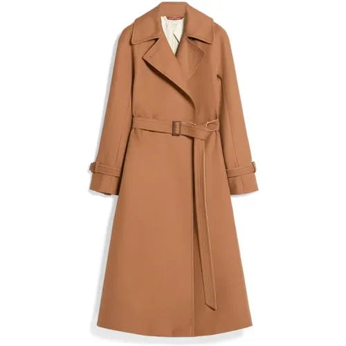 Double-Breasted Cotton Trench Coat , female, Sizes: 3XS, XS, 4XS, 2XS, S - Max Mara - Modalova