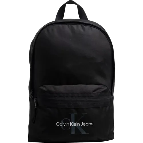 Plain Zip Closure Logo Backpack , male, Sizes: ONE SIZE - Calvin Klein Jeans - Modalova