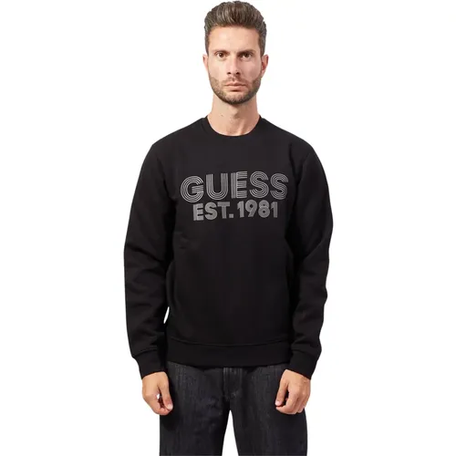 Schwarzer Crewneck Pullover Guess - Guess - Modalova