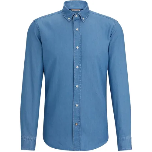 Casual Button Down Jeans Hemd , Herren, Größe: 3XL - Boss - Modalova