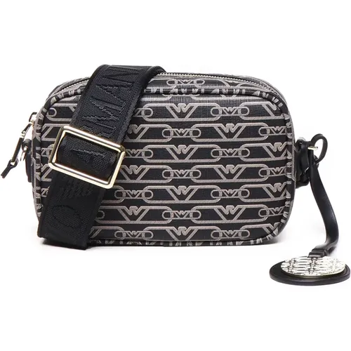 Schultertasche aus Kunstleder mit Jacquard-Logo-Muster,Logo Crossbody Tasche mit Verstellbarem Riemen - Emporio Armani - Modalova